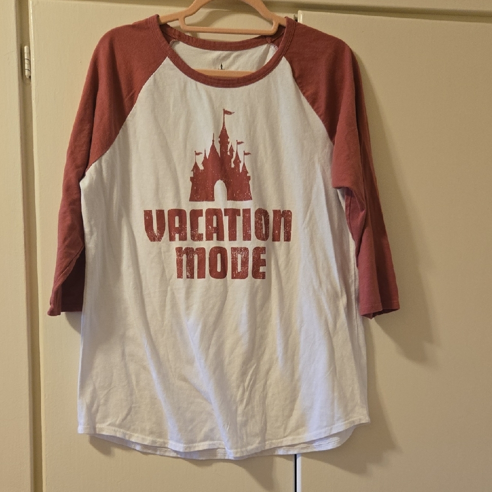 Disney Vacation Mode Kids Raglan Shirt - Red & White